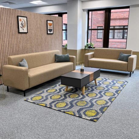 Arcade 2-seat and 3-seat sofas in office breakout space