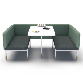 Jetty 4-Person breakout meeting Booth with low back