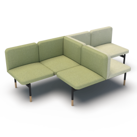 Jetty Huddle double corner sofa for workspaces