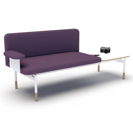 Jetty 2-seat breakout Sofa with Table and armrest