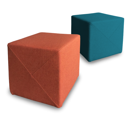 Tucker cube shaped foot stool